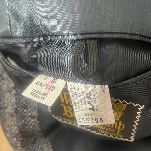 Samuelsohn Grey Striped Wool Silk Blazer Size 44 Formal Office - Picture 8 of 11